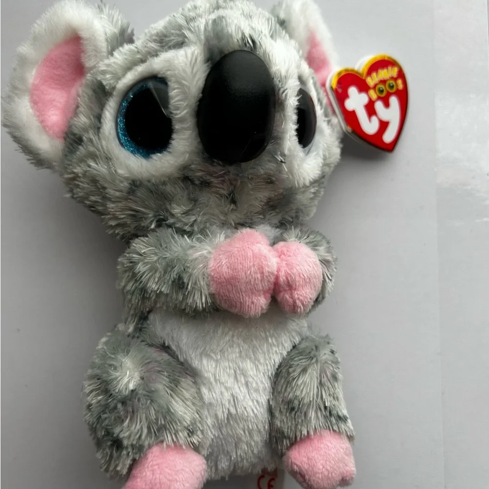 Ty Plush Koala Toy in Gray and Pink